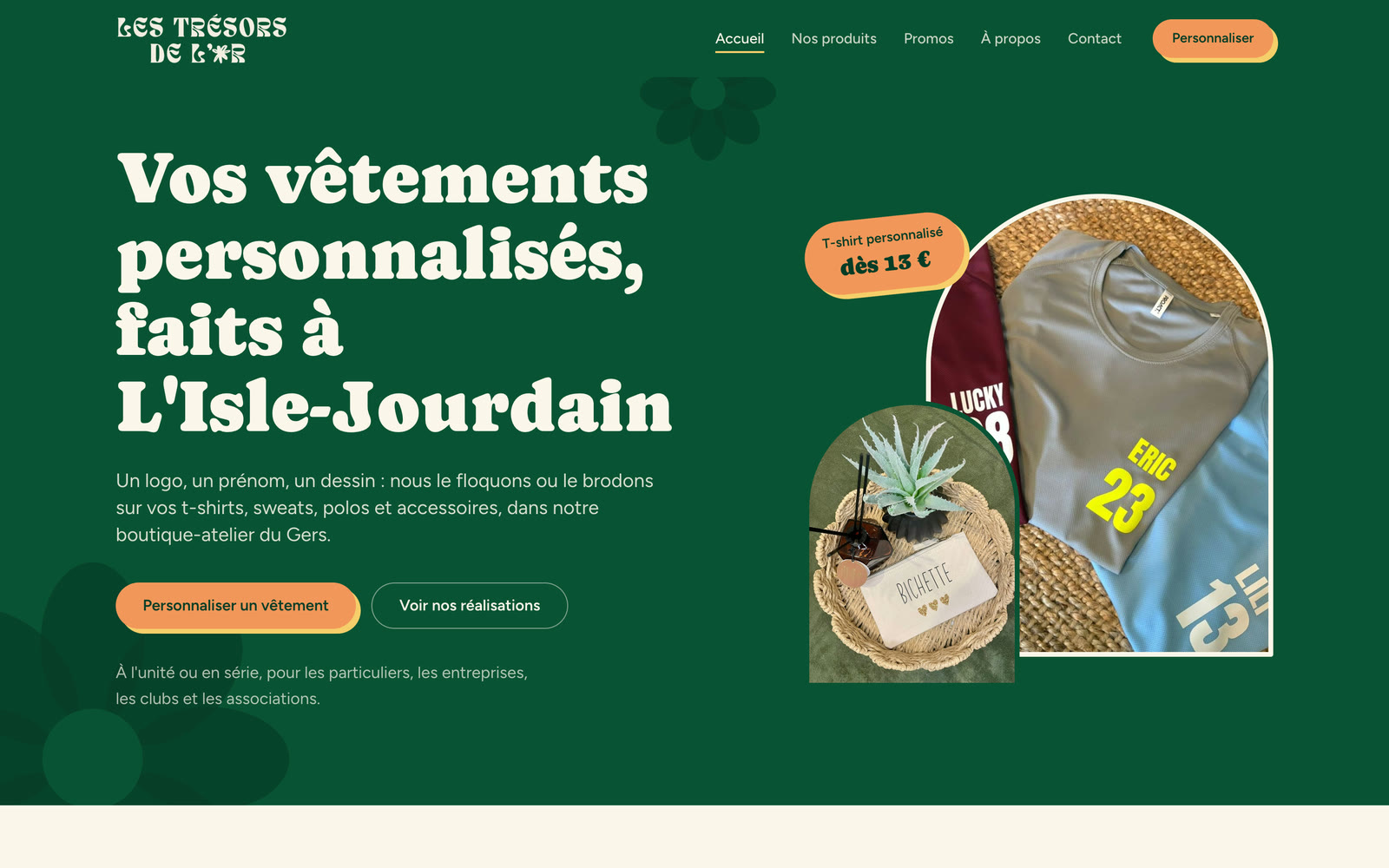 La page d’accueil du site des Trésors de l’Or